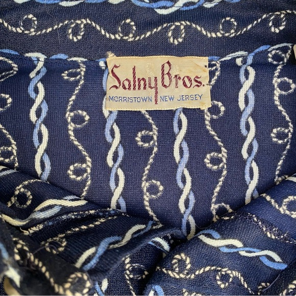 Vintage 70s Chainlink Dagger Collar Button Up Shirt - Picture 13 of 15